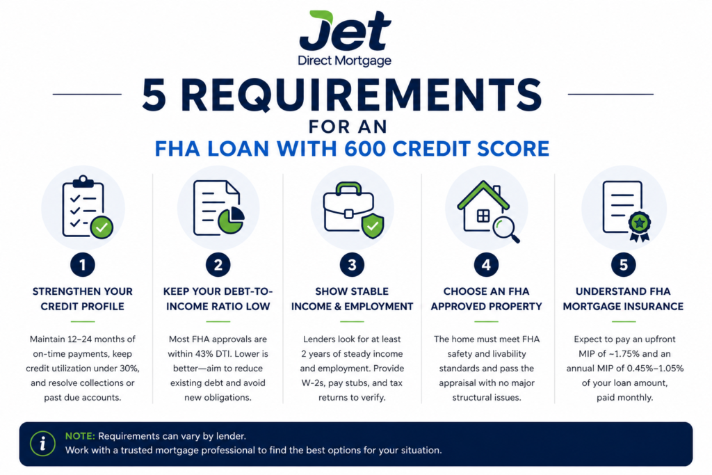 FHA Loan with a 600 Credit Score in Long Island: 5 Requirements You Need to Know
